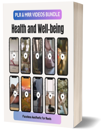 MRR Health and Well-being Videos Bundle, Faceless Marketing Instagram Reels PLR Video