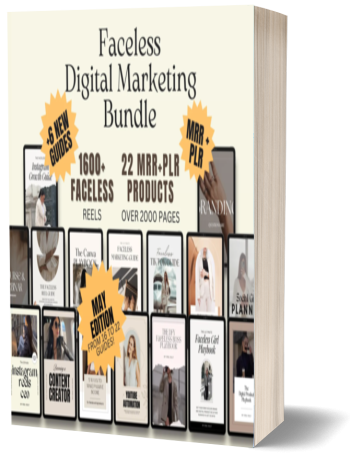 22 Faceless Digital Marketing MRR Products, Faceless Marketing, DFY, Master Resell Rights